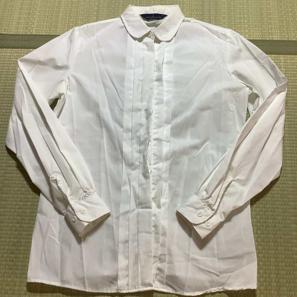 Vintage West Point White Formal Button Front Long Sleeve Shirt Women’s 14 USMA